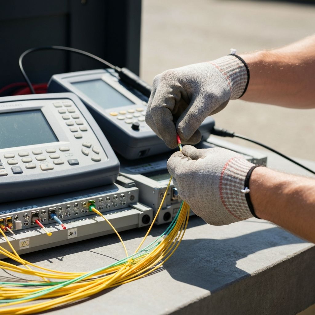Fibre cable installation fieldwork